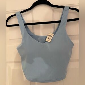 NWT Aerie Offline Real Me Light Blue Sports Bra with Removable Pads $40 - Medium